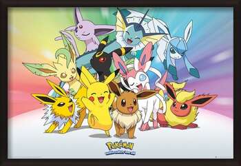 Ingelijste poster Pokemon - Eevee