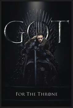 Ingelijste poster Game of Thrones - Jon For The Throne