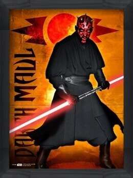 Ingelijste poster STAR WARS - darth maul