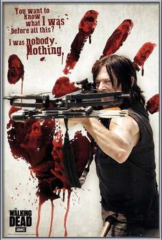 Ingelijste poster Walking Dead - Bloody Hand Daryl