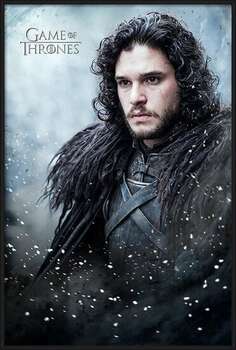 Ingelijste poster Game of Thrones - Jon Snow