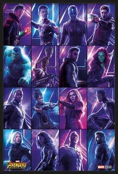Ingelijste poster Avengers: Infinity War - Heroes