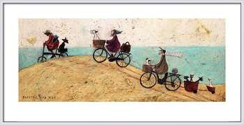 Ingelijste poster Sam Toft - Electric Bike Ride