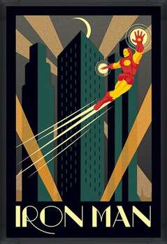 Ingelijste poster Marvel Deco - Iron man